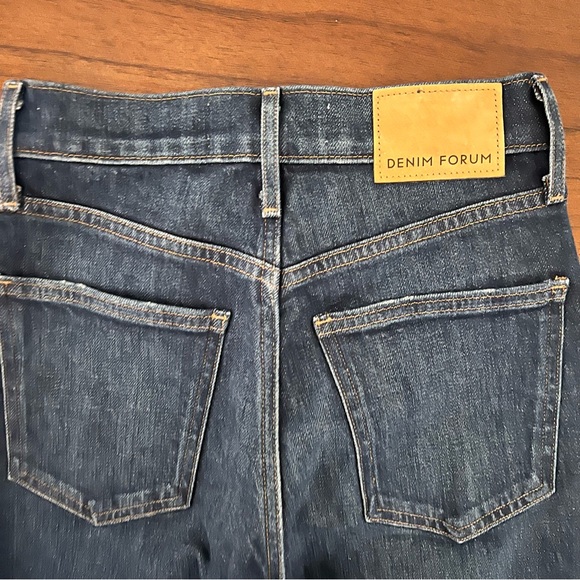 DENIM FORUM Marianne Flare Dark Blue Jeans Size 23 NWOT - Picture 15 of 17